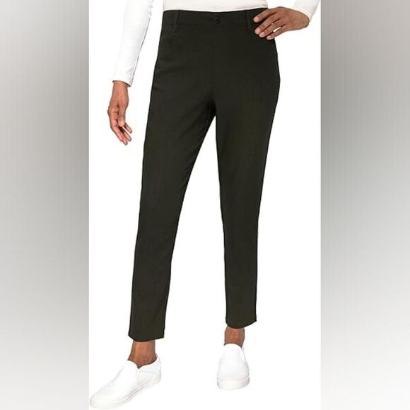 Mario Serrani Women's Dark Olive Cropped Pants - Picture 1 of 4